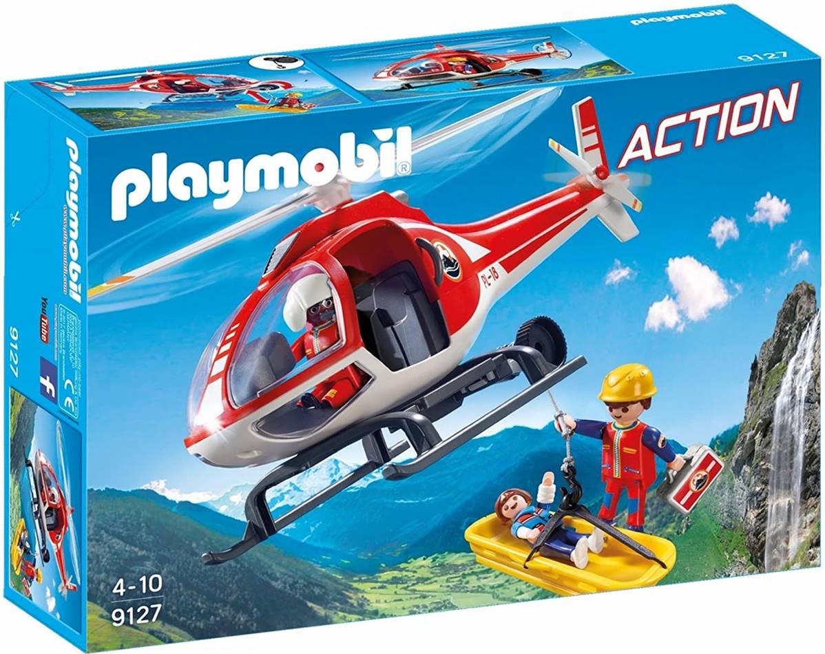 PLAYMOBIL A1802835 SECOURISTES MONTAGNES +HELICO PLL9127