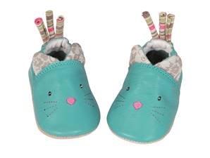 MOULIN ROTY - Chaussons cuir chat les pachats 6/12 m