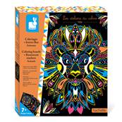 JANOD - Coloriages + feutres fluo animaux