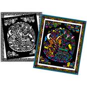 JANOD - Coloriages + feutres fluo animaux