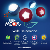 PABOBO - Veilleuse Little Moon bleue