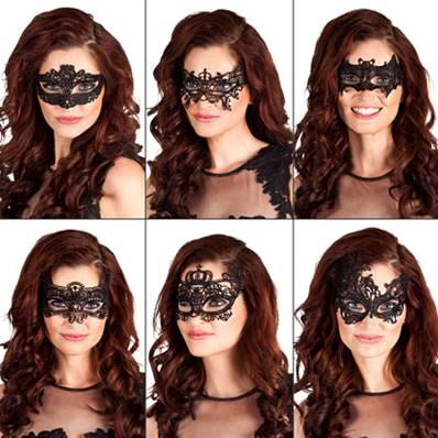 CDA - Loup en dentelle masquerade 6 assortis