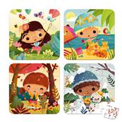 JANOD - 4 puzzles evolutifs- les 4 saisons (6-9-12-16 pcs)