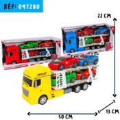 MGM - 97280 CAMION PLASTIQUE GM 44CM + 4 VOITURES 1/24e