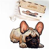 CreatifWood - Puzzle en bois le bouledogue fidèle