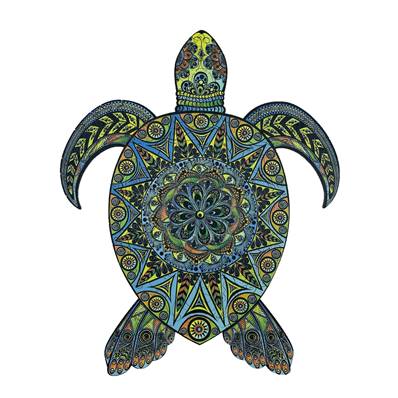 CreatifWood - Puzzle en bois la tortue tropicale