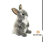 ANIMA - Lapin gris assis 17cmh