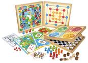 JEUJURA - Coffret de jeux classiques - 80 regles - pions bois