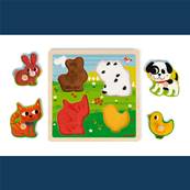 JANOD - Puzzle tactile mes premiers animaux