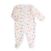 MOULIN ROTY - Pyjama 3m velours blanc cassé impression cueillette pomme des bois