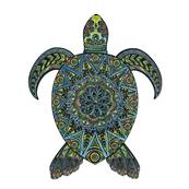 CreatifWood - Puzzle en bois la tortue tropicale