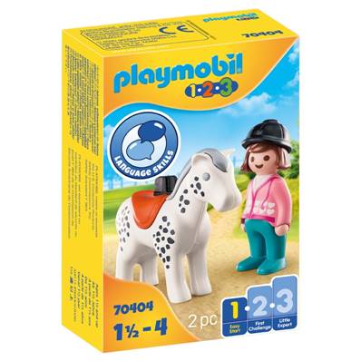 PLAYMOBIL - Cavaliere avec cheval 1.2.3