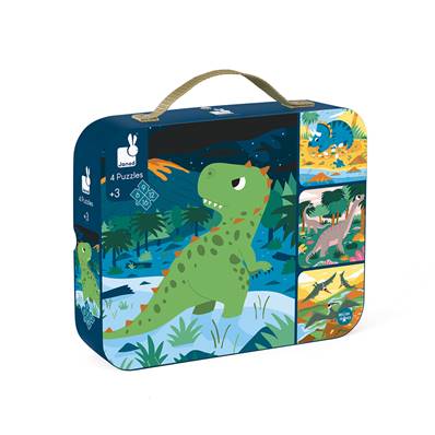 JANOD - 4 puzzles evolutifs- dinosaures (6-9-12-16 pcs)