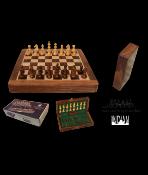 LOISIRS NOUVEAUX - Jeu d'échecs magnétique pliable en Buis / Acacia  25cm 