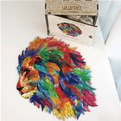 CreatifWood - Puzzle en bois le lion mozaïk