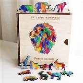CreatifWood - Puzzle en bois le lion mozaïk