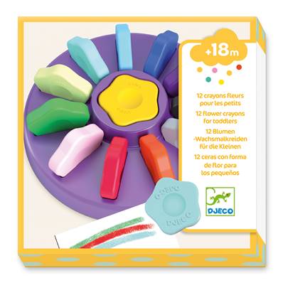 DJECO - 12 crayons fleurs