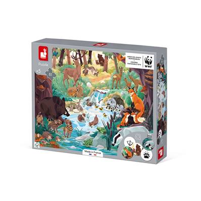 JANOD - Puzzle cherche et trouve les empreintes - 81 pcs
