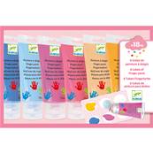 DJECO - 6 tubes de peinture à doigts sweet