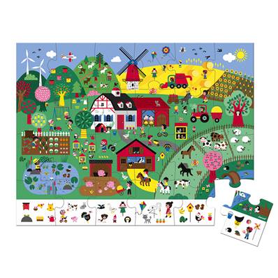JANOD - Puzzle d observation la ferme - 24 pieces