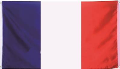 CDA - Drapeau de façade polyester 90x150cm france avec 4 oeillets