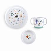 MOULIN ROTY - Set vaisselle porcelaine pomme des bois