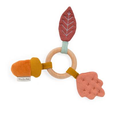 MOULIN ROTY - Anneau-hochet bois chêne après la pluie