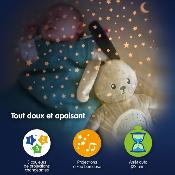 PABOBO - Projecteur d'étoiles à piles  Peluche Lapin Mimi Bunny