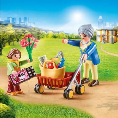 PLAYMOBIL - Petite fille et grand mere pll70194