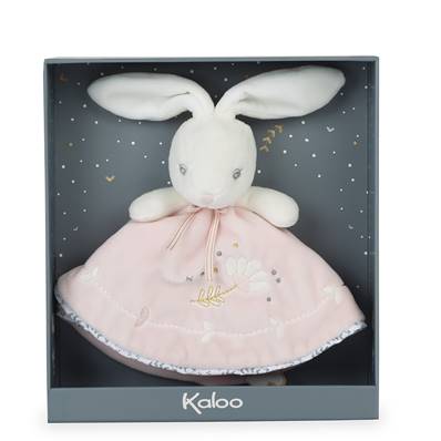 KALOO - Perle - doudou rond lapinou rose - 20cm