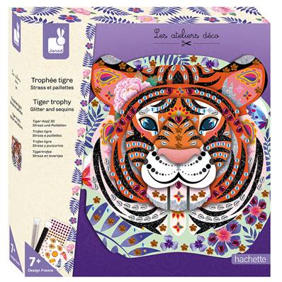 JANOD - Trophee tigre strass et paillettes