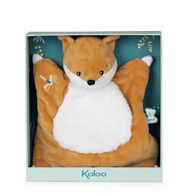KALOO - Fripons - doudou carre renard leonard - 20cm