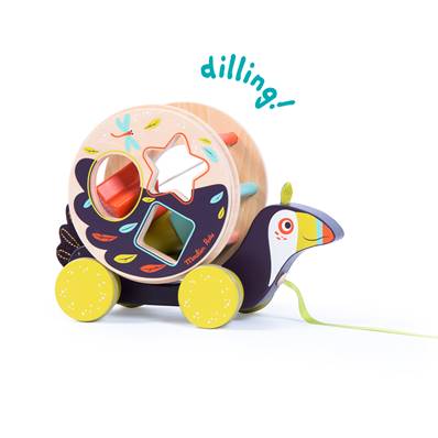 MOULIN ROTY - Toucan boîte à formes à tirer dans la jungle