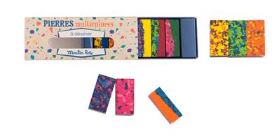 MOULIN ROTY - Boîte de 6 pierres de cire multicolores les petites merveilles (emb/12)
