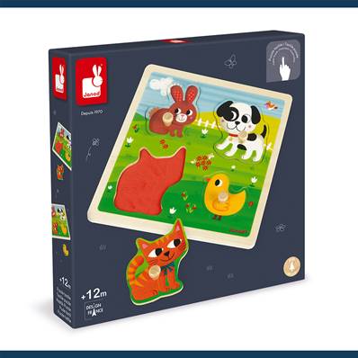 JANOD - Puzzle tactile mes premiers animaux