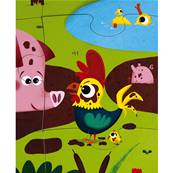 JANOD - Puzzle tactile les animaux de la ferme - 20 pcs