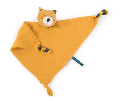 MOULIN ROTY - Doudou lange chat moutarde les moustaches