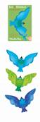 MOULIN ROTY - Set de 3 oiseaux équilibristes bleus les petites merveilles