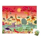 JANOD - Puzzle la reserve animaliere - 54 pieces