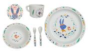 EBULOBO - Coffret 5 pièces Vaisselle Gabin Lapin 